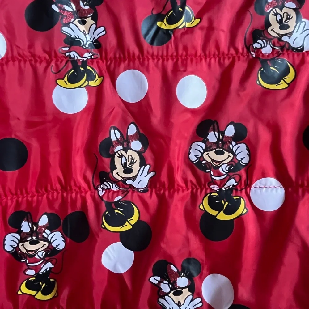 Disney Red Minnie Mouse Light weight Puffer Jacket - 3T